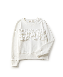 Frill trimming sweatshirt