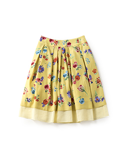 Flower market tuck skirt