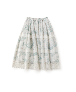 A day in Jouy lace sheer skirt