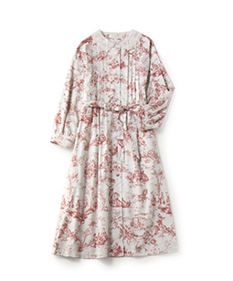 A day in Jouy lace collar dress