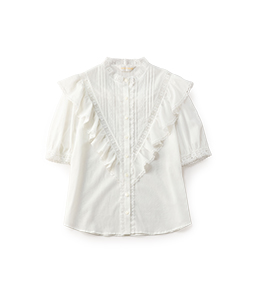 Ruffle yoke lace blouse