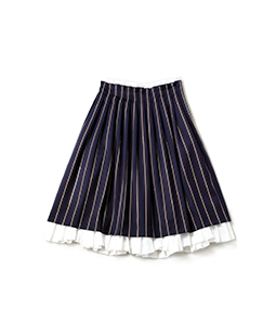 College stripe bicolor skirt