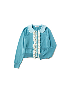 Front frill cardigan