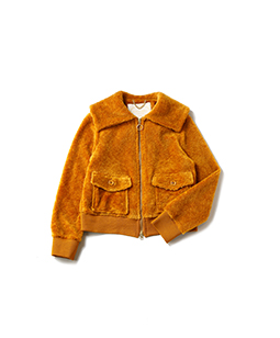 Sheep pile zip-up blouson 