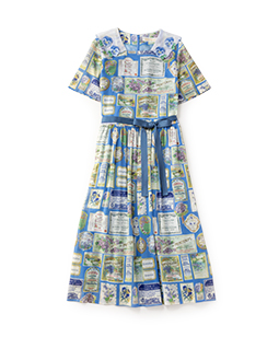  Jardin des violettes pansy collar dress