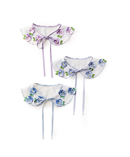 Pansy embroidery spare collar