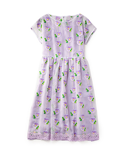 Pansy jacquard tablier dress