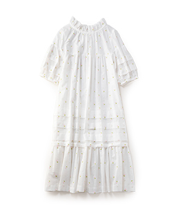 Margaret embroidery empire dress