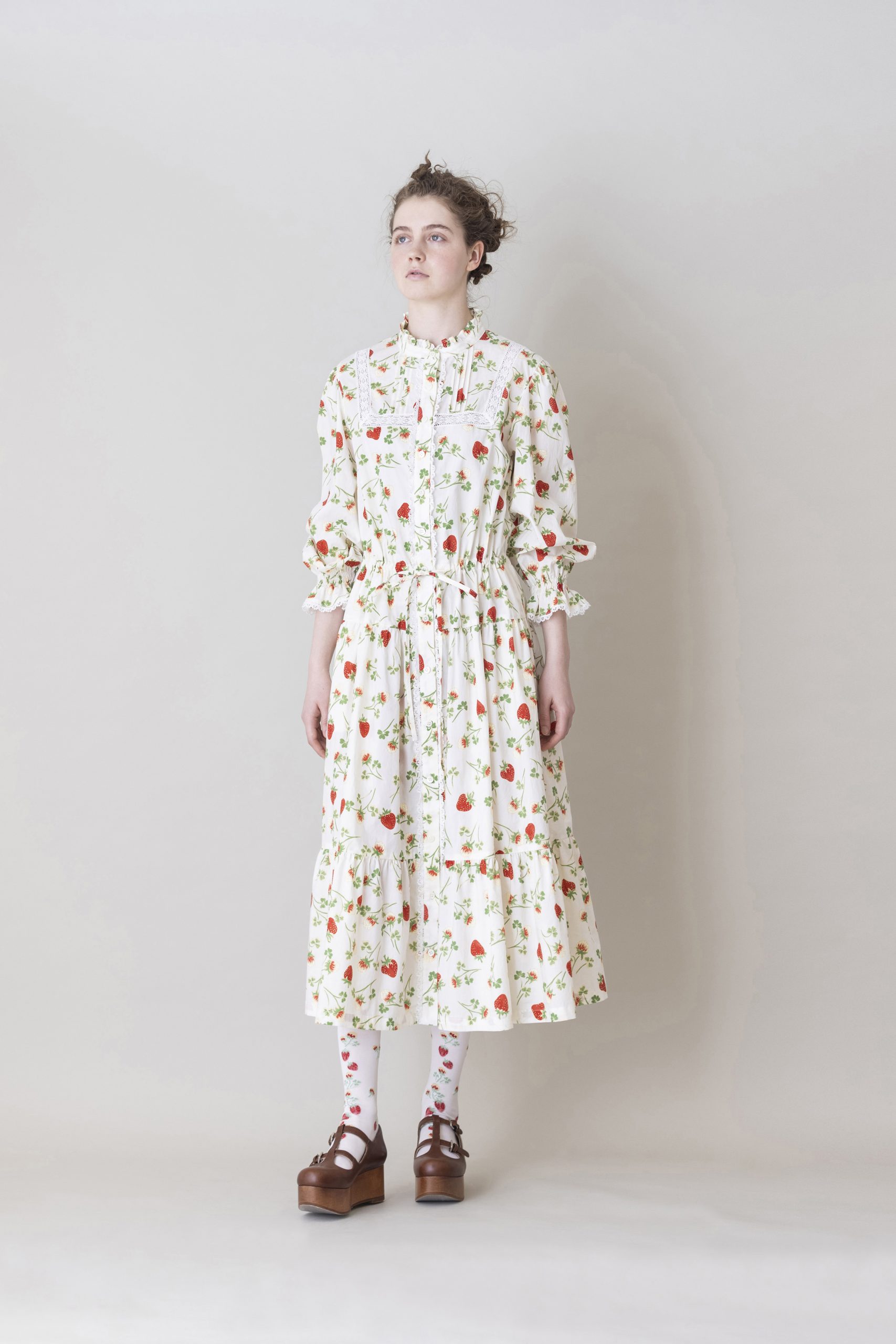 jane marple ワンピース ドレス 襟 衿 花 ティーカップ チェリー tic
