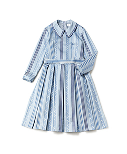 Ribbon jacquard stripe dormitory dress