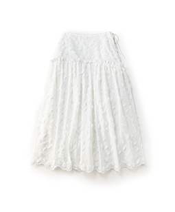 Cut flower lace dress skirt