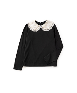 Multiple lace collar pullover