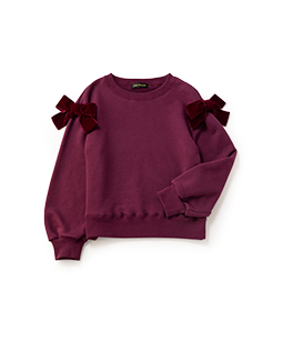 Shoulder ribbon sweatshirt