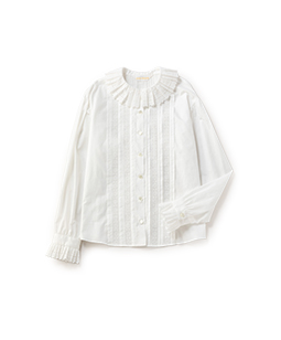 Lace pleats collar blouse 