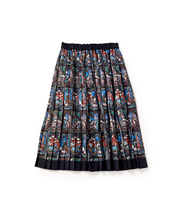 Color in tales pleats skirt 