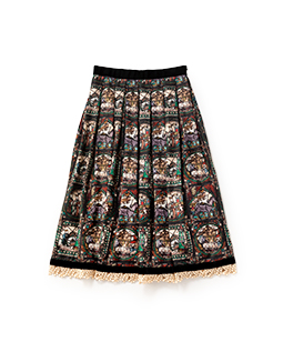 Color in tales tuck skirt 
