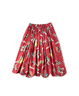 Juicy fruits scallop skirt