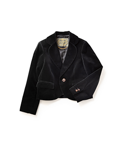 Cotton velvet round lapel jacket