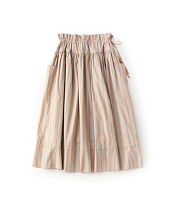 French stripe dormitory skirt 