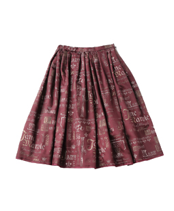 Twinkle Logotype double tuck skirt