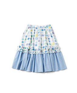 Candy’s dot organdy tiered skirt