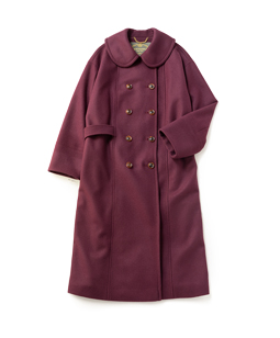 Lamb melton flare coat