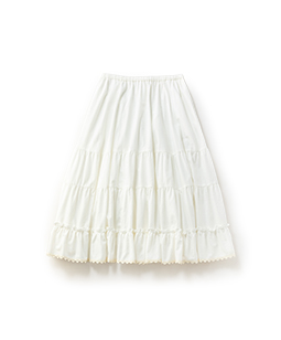 Vintage twill tiered skirt