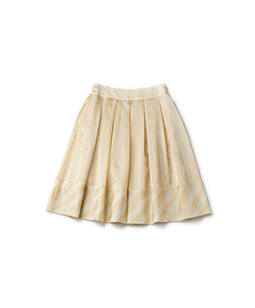 Sheer stripe tuck skirt