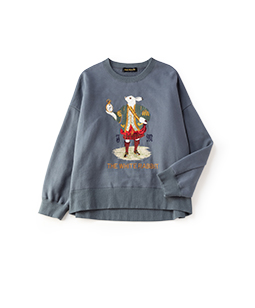 White rabbit embroidery sweatshirt