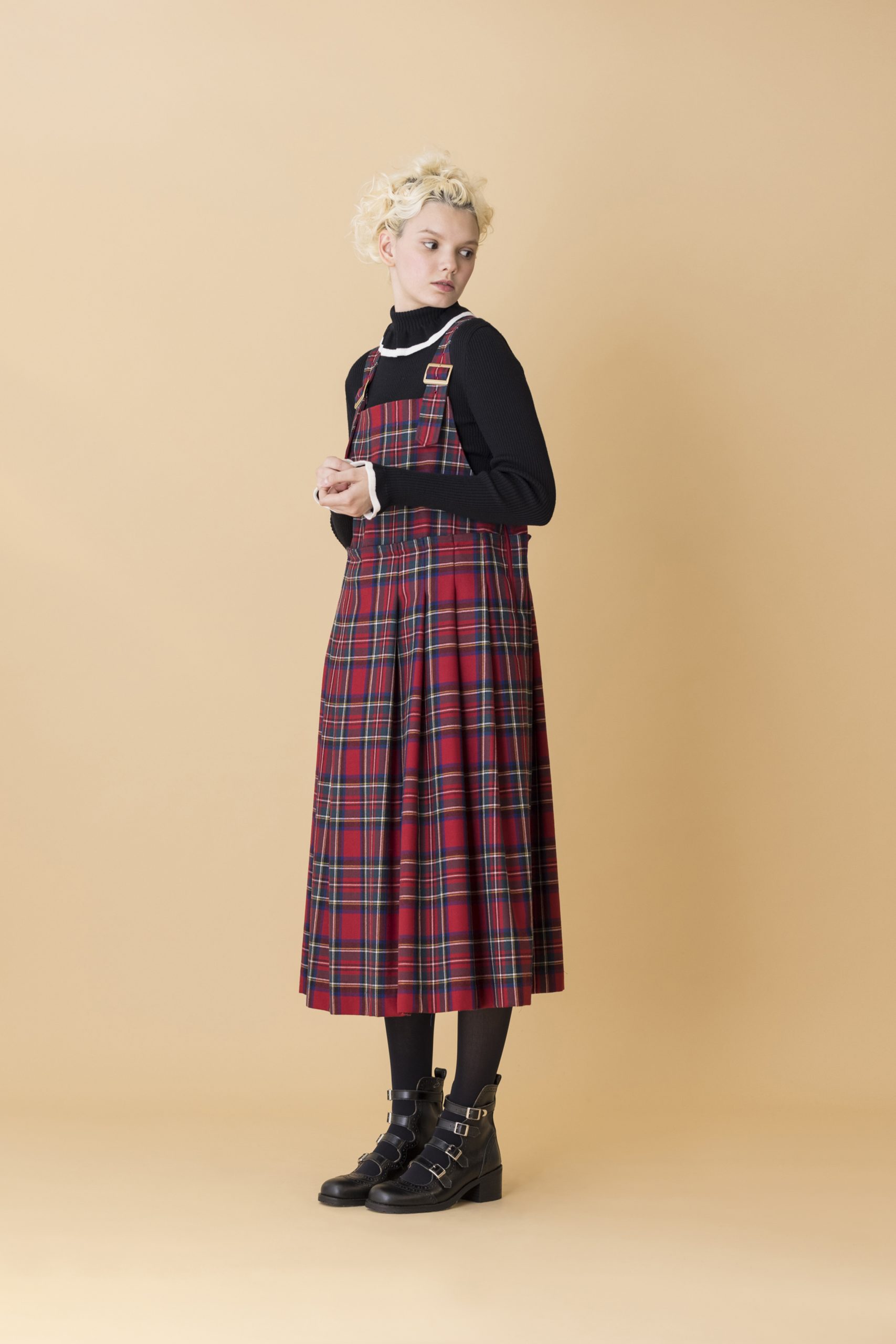 Jane Marple  Wool tartan check dress