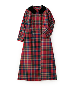 Wool tartan dormitory dress