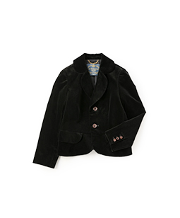 Cotton rayon velvet peplum jacket  
