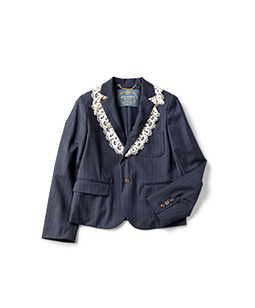Worsted wool lace collar jacket