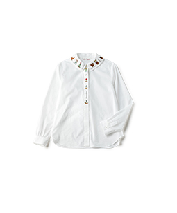 Joyful crest EMB blouse