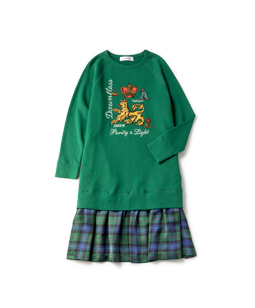 Joyful crest EMB sweat shirt dress