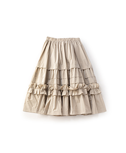 Memory cloth tiered skirt