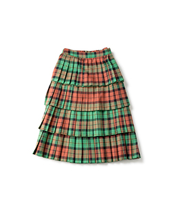 Wool tartan dirndl skirt