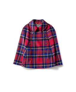 Big tartan cape coat