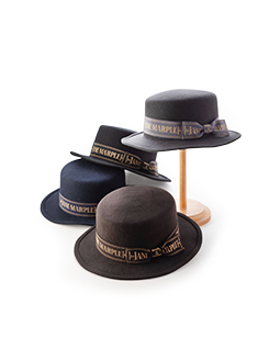Wool logo ribbon hat