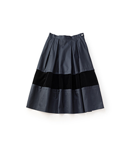 Cotton gabardine lanthanum skirt