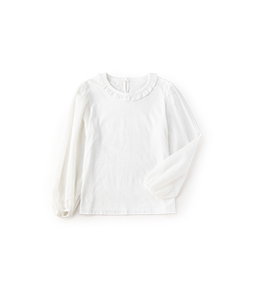 Organdy sleeve pullover