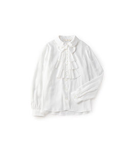 Pleats jabot blouse