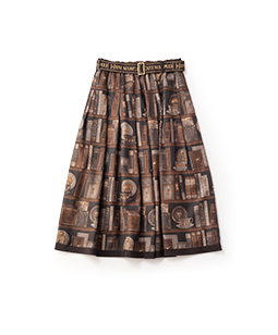 Royal library belted skirt