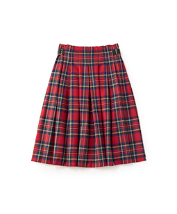Tartan check tuck skirt