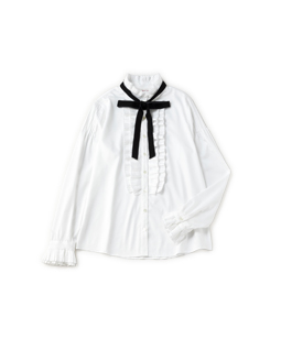 Pleats frill dress shirt