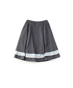 Clear twill millefeuille skirt
