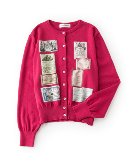 Precious invitations decoupage cardigan 