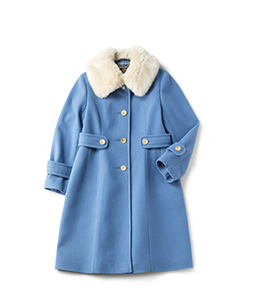 Lamb pile belted coat