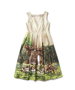 Holy library panel dress