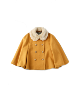 Fur collar cape jacket